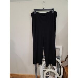 J. Jill Wearever Women's SZ LG. Black wide Leg pullon Pant seam front. Comfort‎
